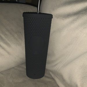 Venti matte black studded Starbucks cup